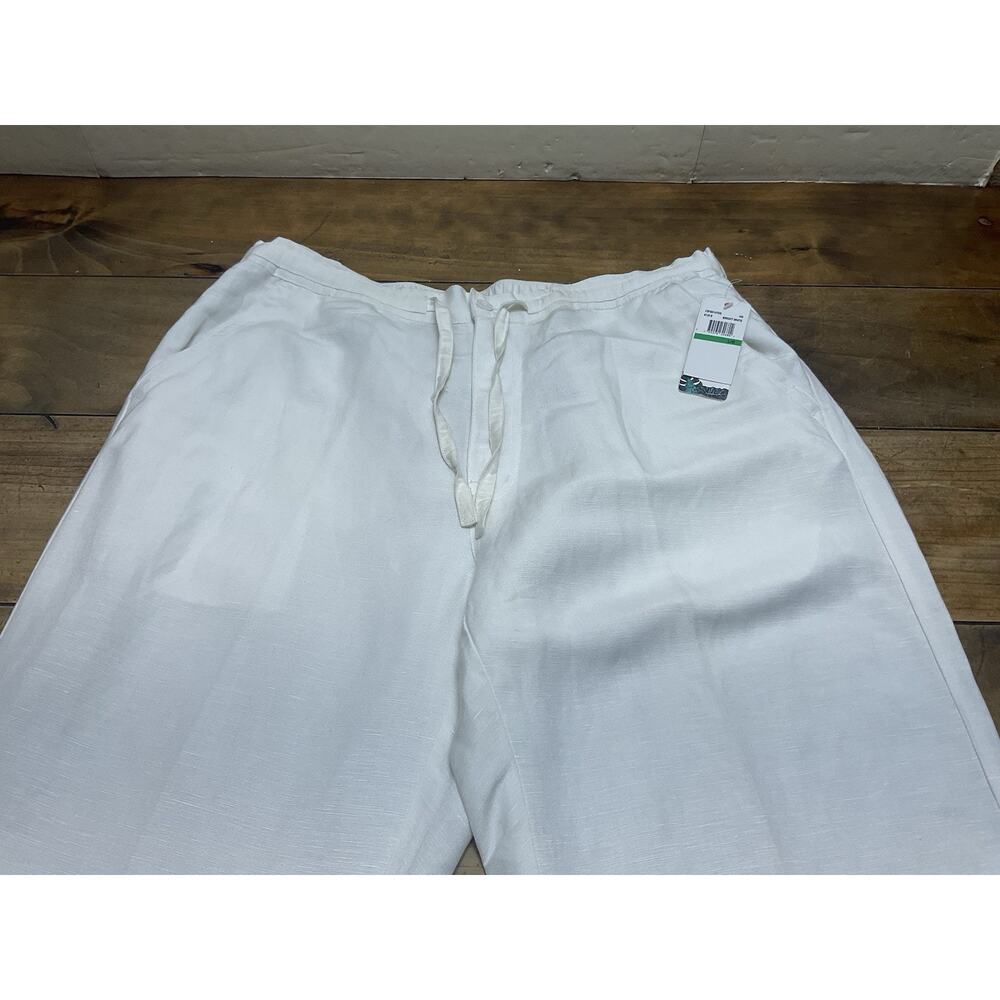 Cubavera Men's Linen-Blend Core Drawstring Pants Brilliant White Size Large NWT - Picture 3 of 13